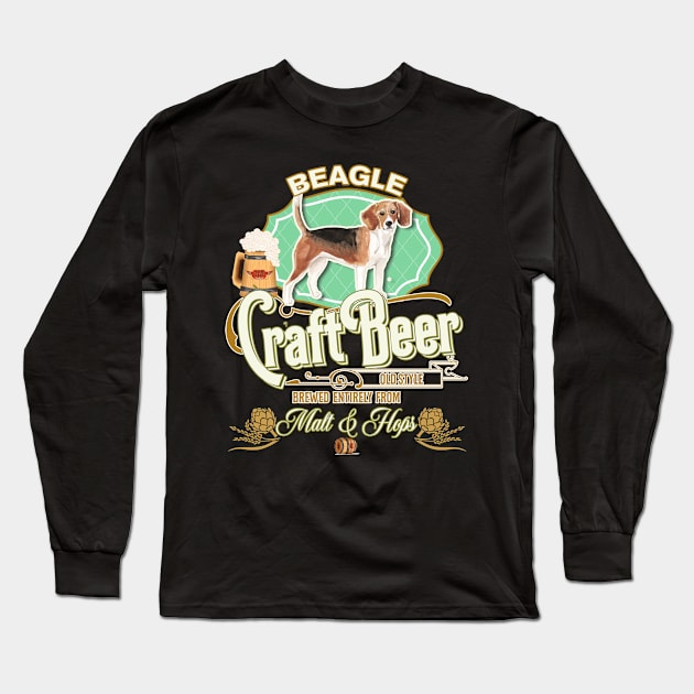 Beagle Gifts - Beer Dog lover Long Sleeve T-Shirt by StudioElla